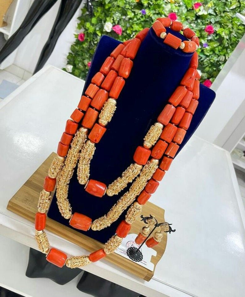Benin Coral Beads/Nigerian Wedding Beads/African Beads