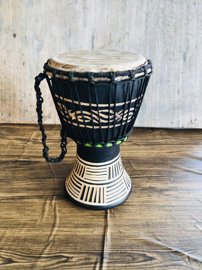 Djembe drum,African instruments,Wooden drum.
