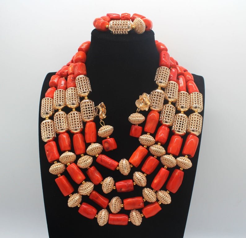 Coral Beads/ Edo Coral Beads/ Benin Coral Beads/Nigerian Wedding Beads/African Beads